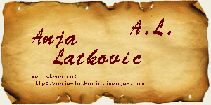 Anja Latković vizit kartica